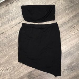 Two piece asymmetrical outfit
